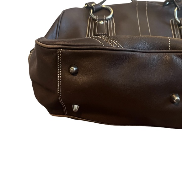 Coach 10581 Brown Leather Soho Large Satchel Carry All Bowling Bag Purse - Picture 4 of 10